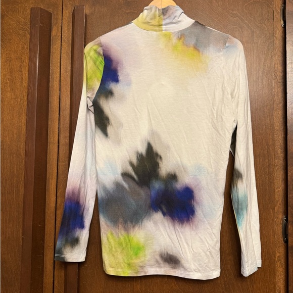 COS Second Skin Tencel Lyocell White Tie Dye Turtleneck M Medium Nwt - Picture 6 of 10